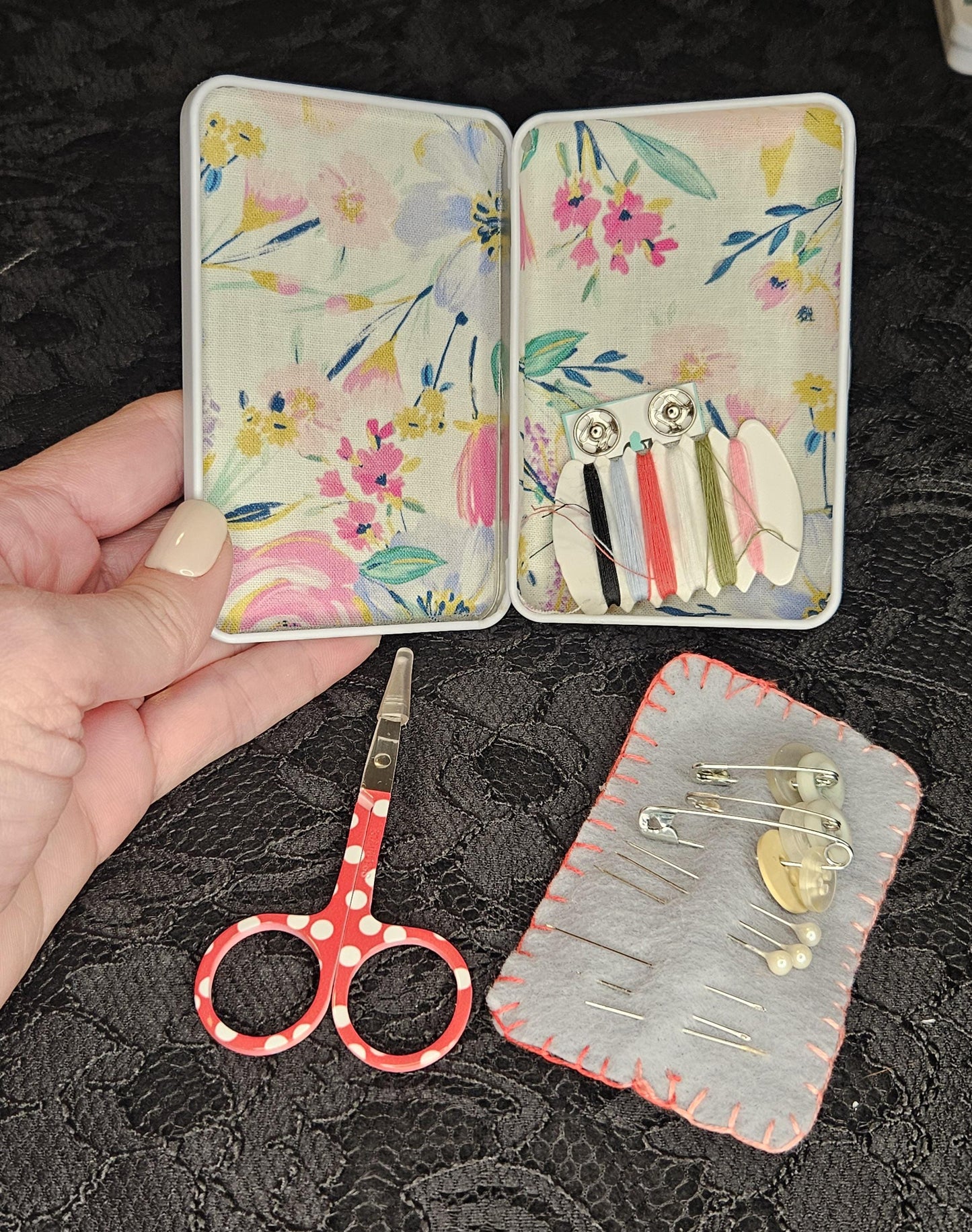 Sewing Kit Tin Box